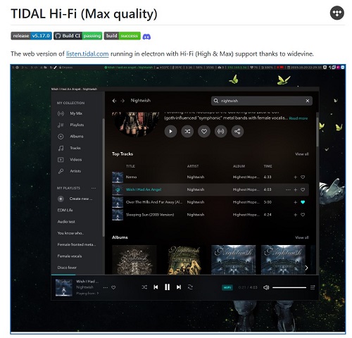 tidal hifi from github