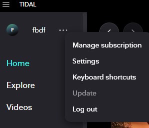 tidal more settings