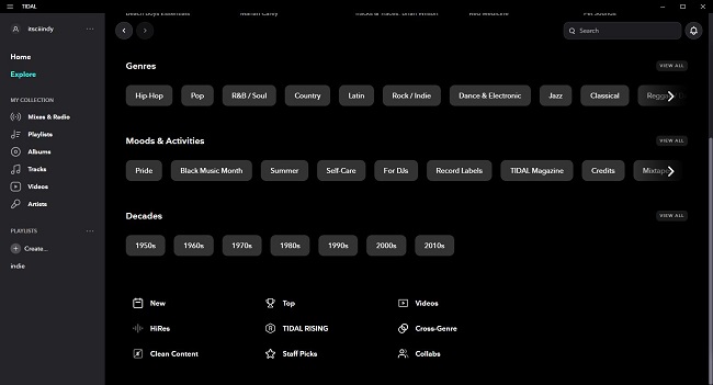 tidal music catalog