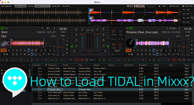 tidal to mixxx