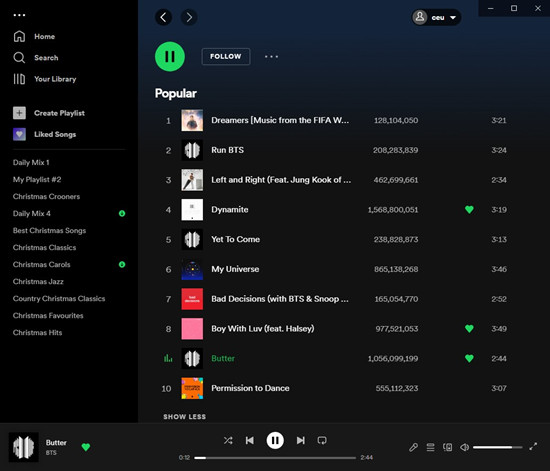 last.fm track spotify music on desktop