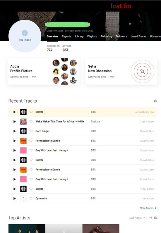 last.fm profile