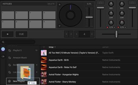 trakor dj 2 folder copy to new playlist