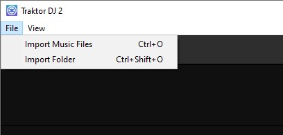 Traktor DJ 2 add files button