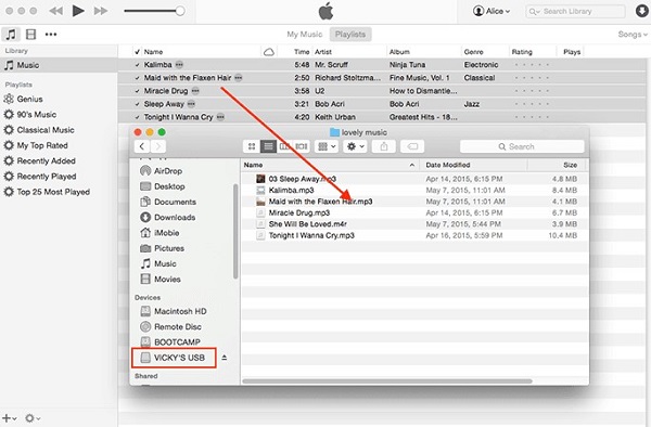 transfer audible books to usb on mac