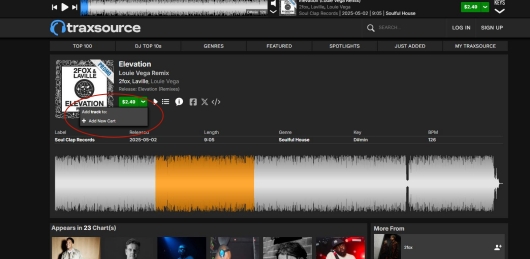 traxsource puchase track
