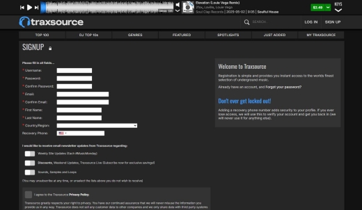 traxsource sign up