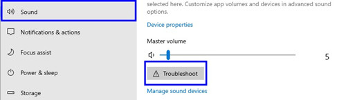 troubleshoot volume on Windows PC