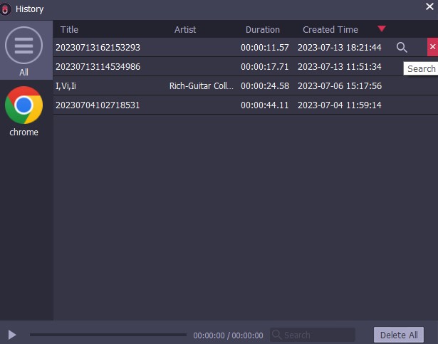 tuneskit search files