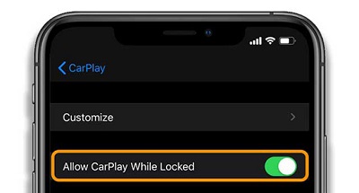 turn off allow carplay while locked