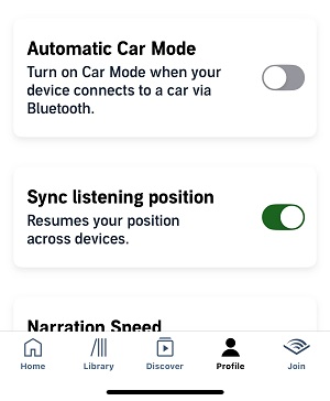 turn off audible automatic car mode