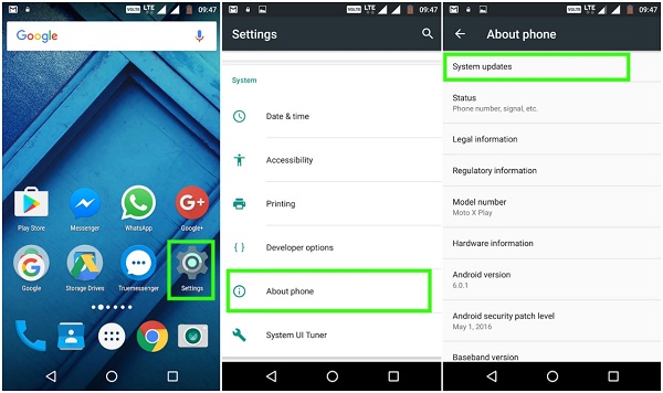 upgrade android OS