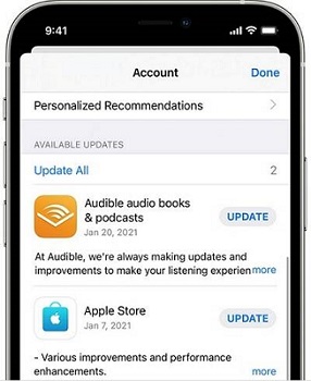 update audible app ios