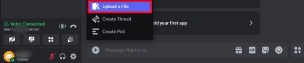 upload a file to Discord