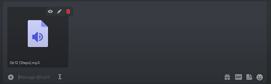 upload audio files to disocrd desktop