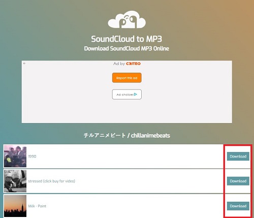 use cloudmp3 to download soundcloud playlist
