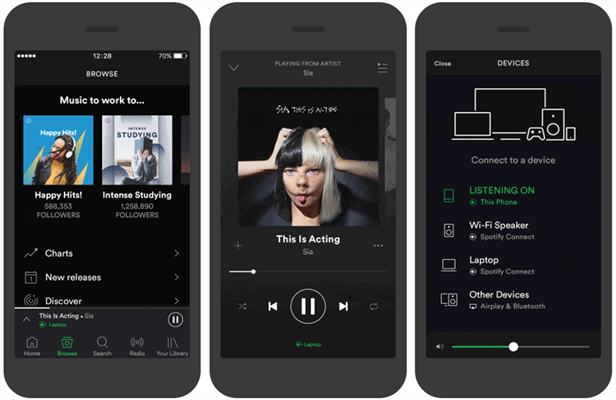use spotify connect on phone