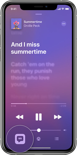 view apple music lyrics ios method 2