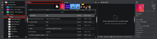 virtual dj search tidal catalog