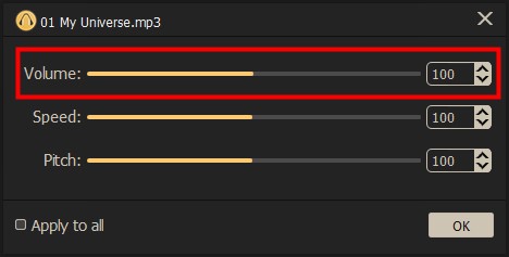 viwizard effect volume level