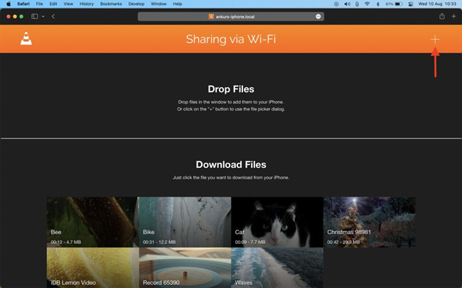 vlc meida player sharing via Wi-Fi sharing