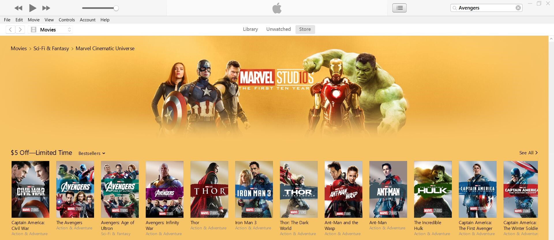 Watch the Marvel Movies on iTunes