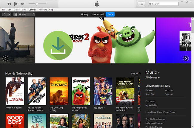 watch purchased itunes movies offline