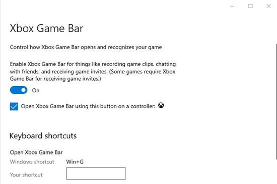 windows 10 xbox game bar