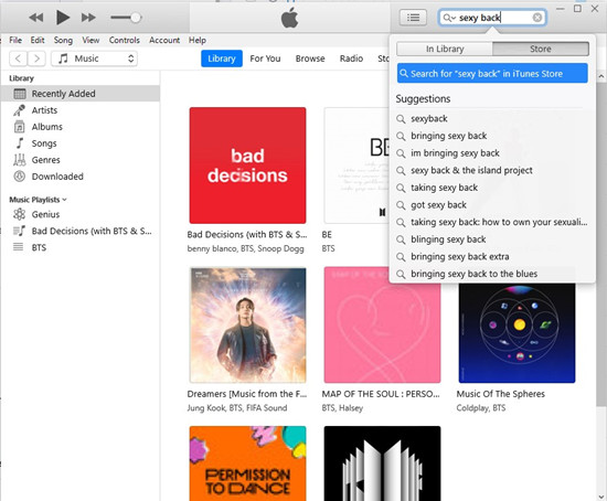 windows itunes search song name lyrics