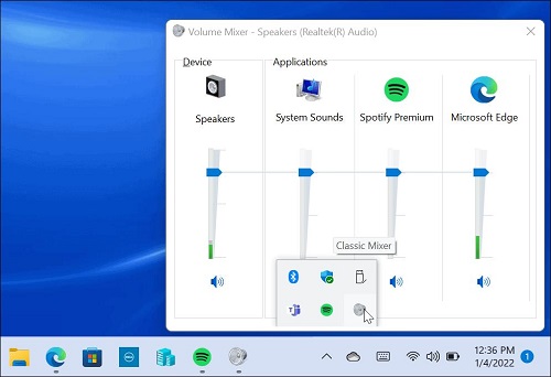 windows volume mixer