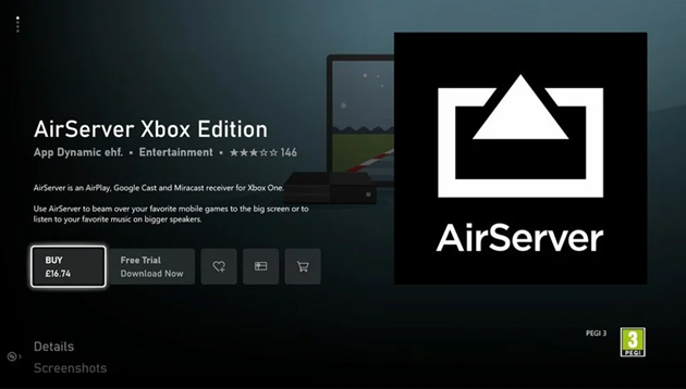 set airserver on xbox one