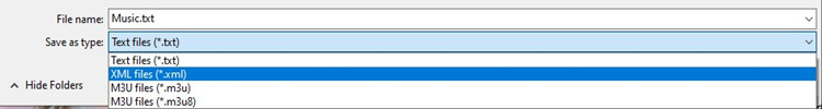 xml files format export playlists itunes