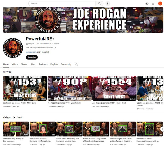 youtube joe rogan experience