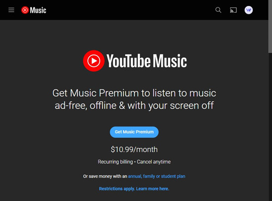 youtube music upgrade