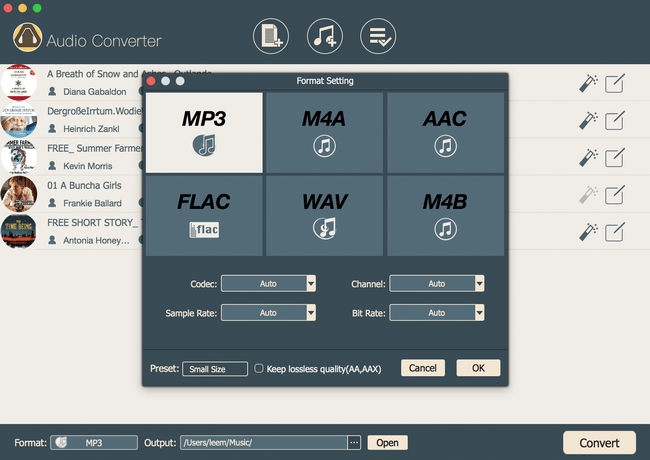 choose output format