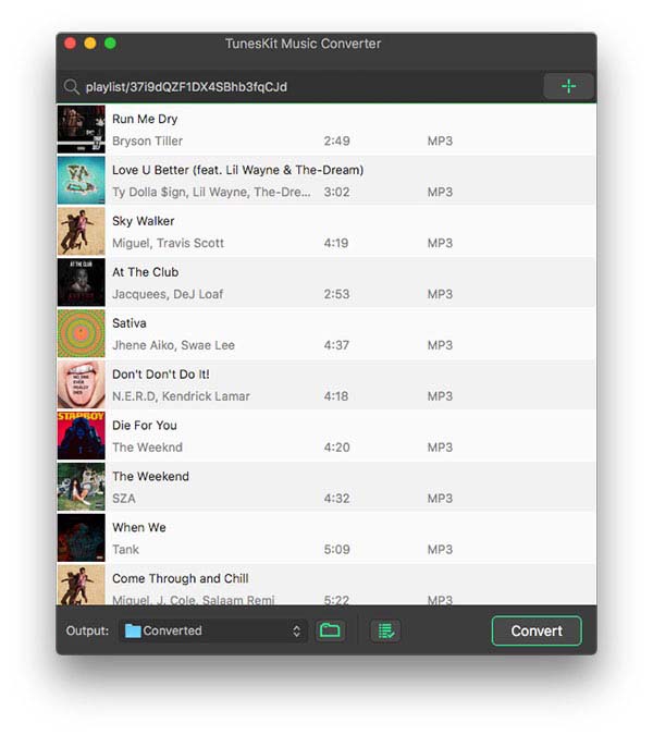 add spotify tracks