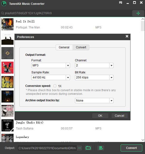 set output format