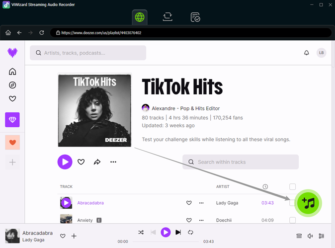 add deezer playlist to conversion