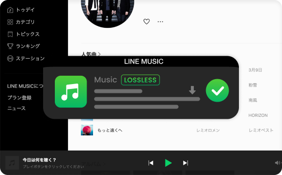 keep your line music in the highest quality with lossless audio for the best sound experience