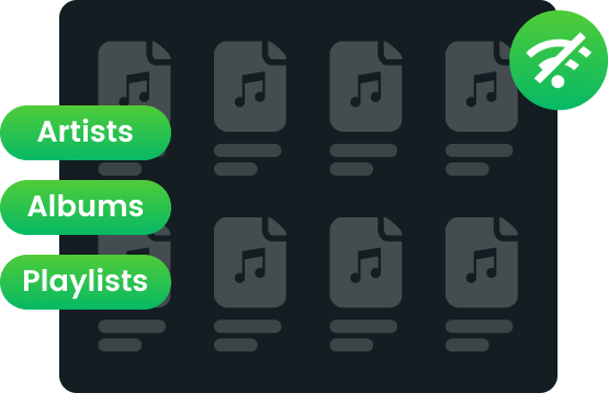 easily organize and personalize your offline line music library