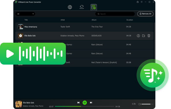 provide a feature-rich audio player to preview your music