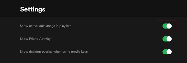 spotify settings